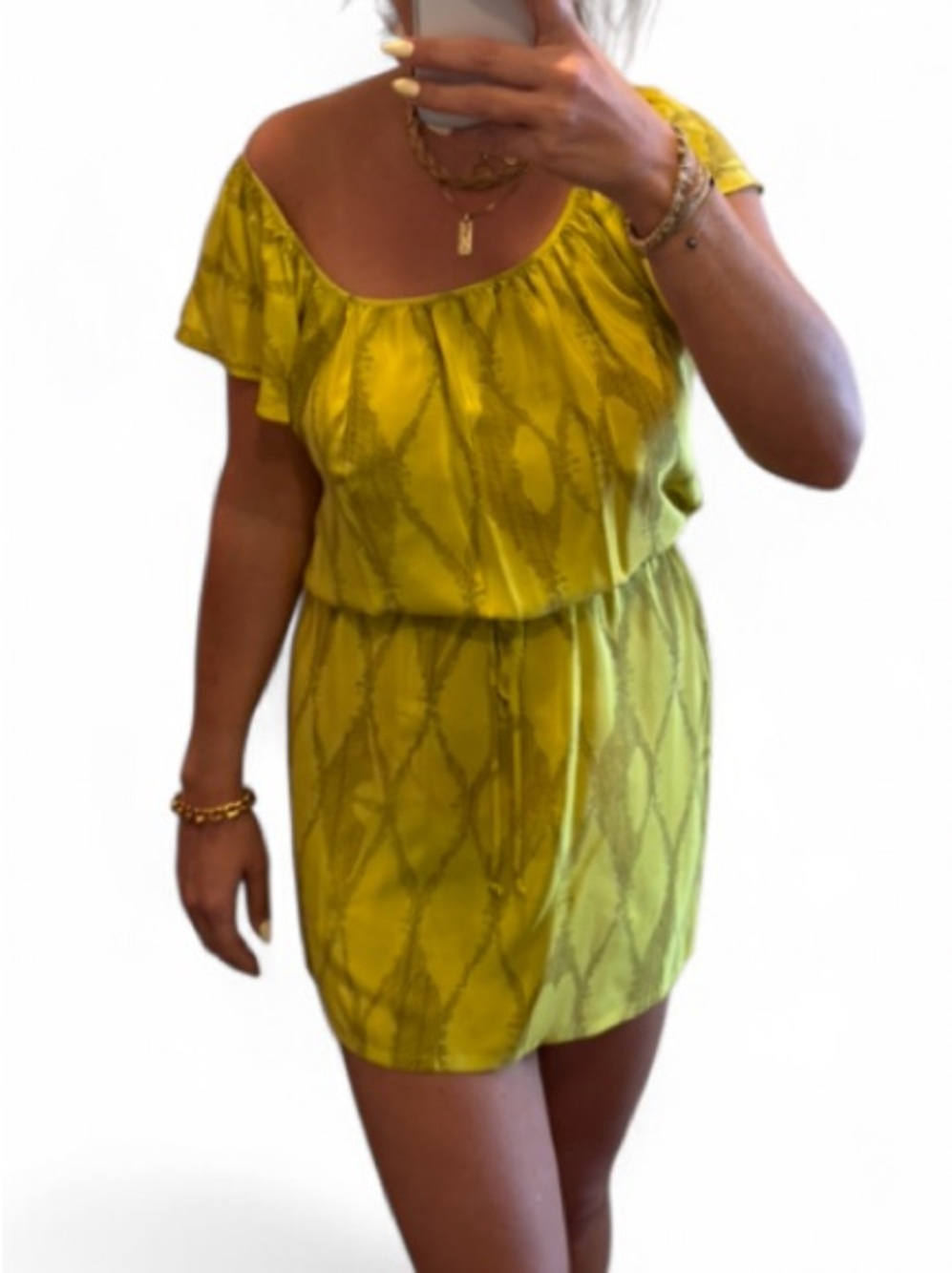 twelfth street by cynthia vincent lime green mini dress